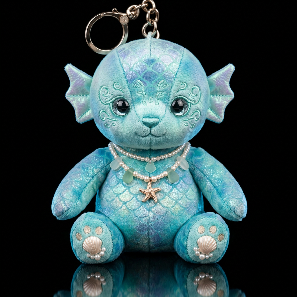 Sea sprite no hat no shirt, whimsical water bottle design