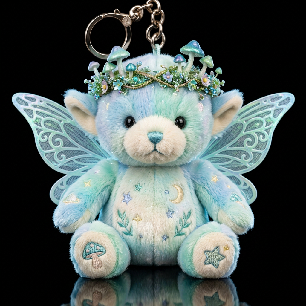 Fairy with Fairy ring hatno hat no shirt, whimsica... water bottle design