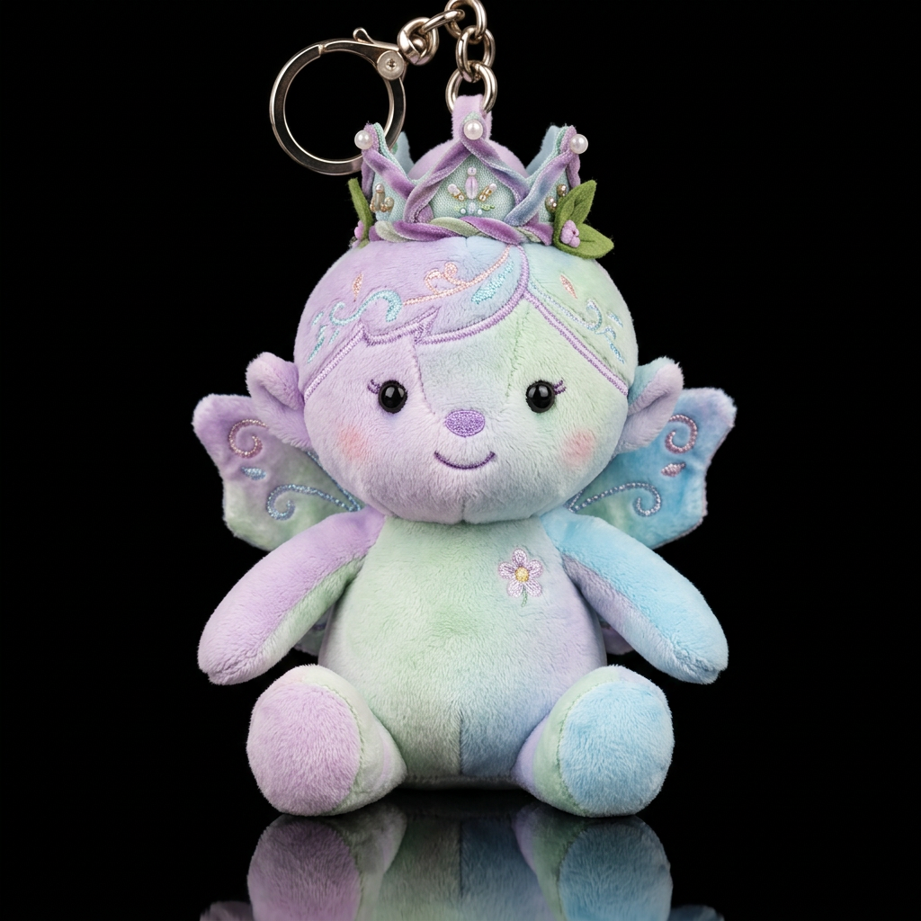 Fairy with Fairy crown hatno hat no shirt, whimsic... water bottle design