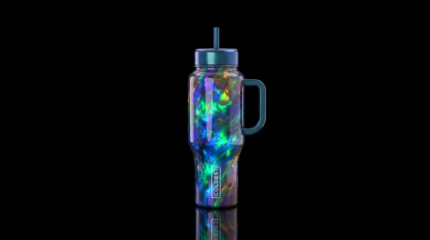Amolite glowie mix,glossy, glowie, trompe-l'œil, b... water bottle design