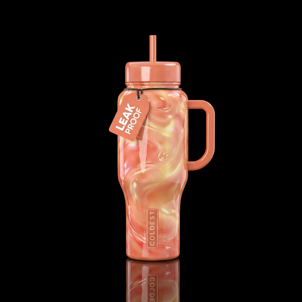Ambrosia belini,glossy, glowie, trompe-l'œil,beaut... water bottle design