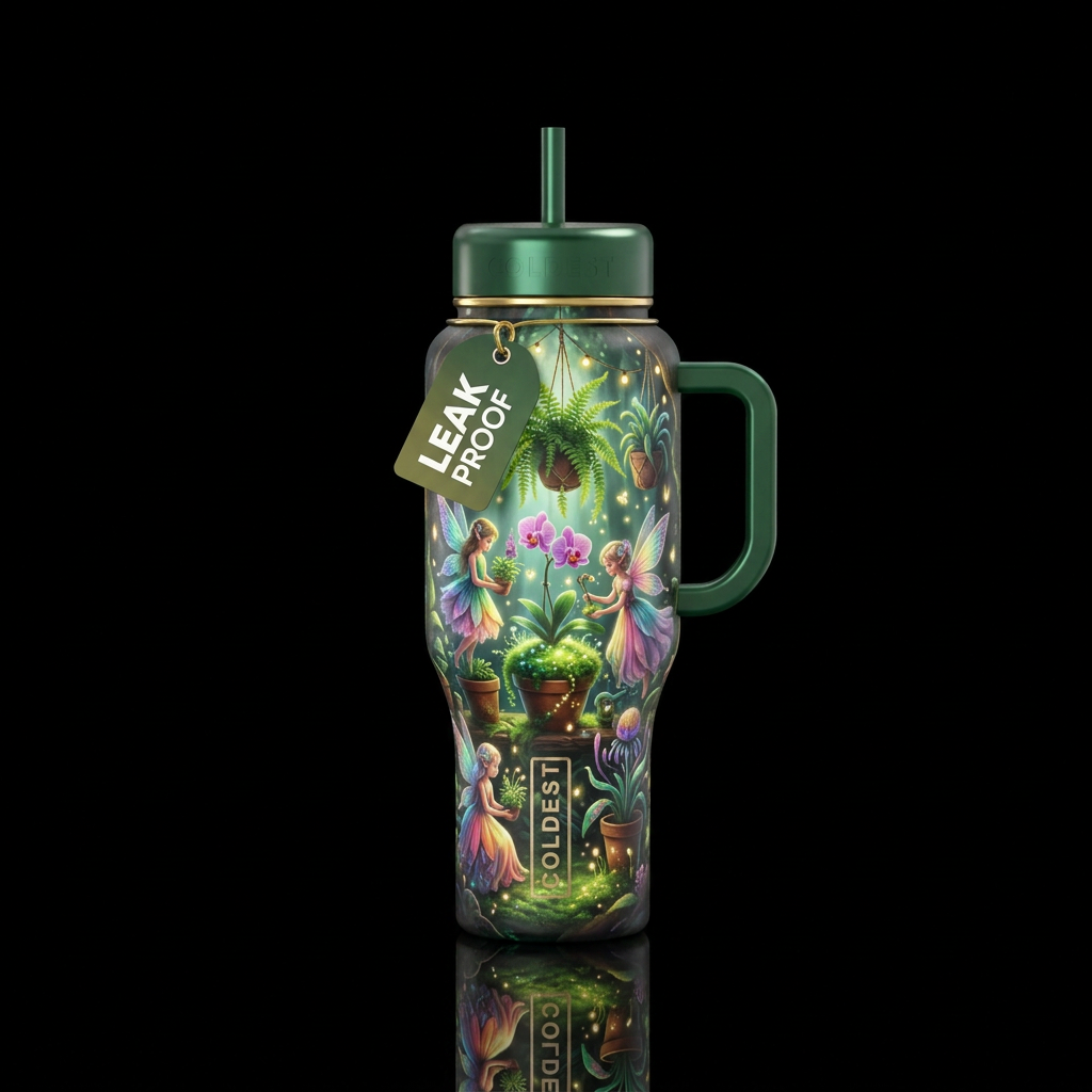 Fairy plant collector potted and  hanging, glossy,... water bottle design