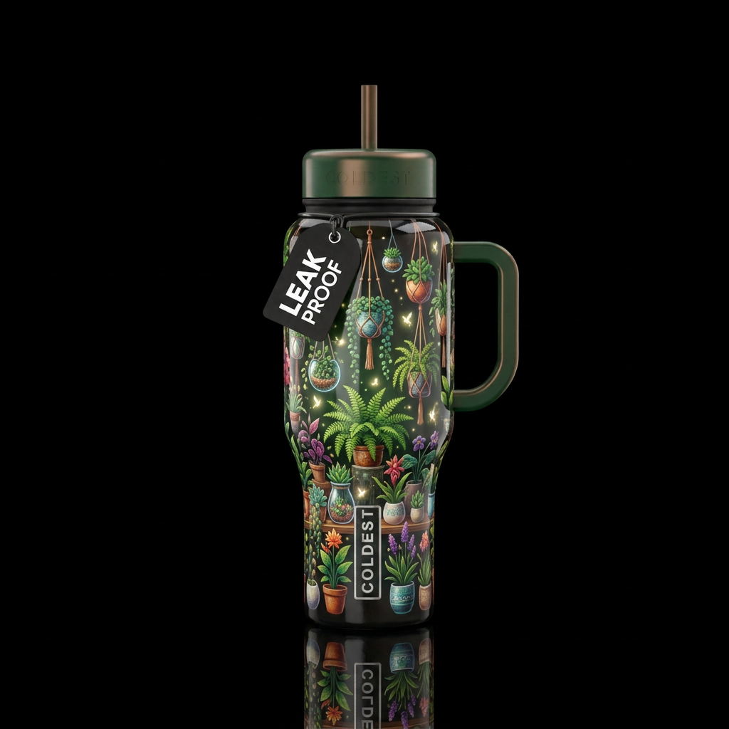 Fairy plant collector potted and  hanging, glossy,... water bottle design
