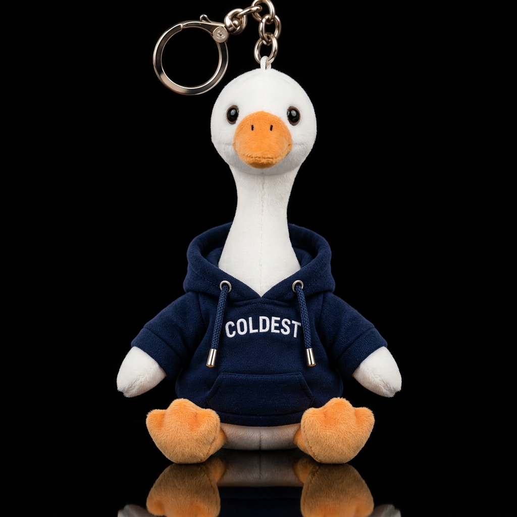 Goose long neck with changeable outfits no hat water bottle design