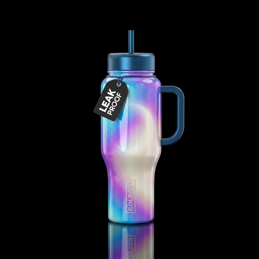 glossy, glowie, trompe-l'œil, beautiferous, dreamy... water bottle design
