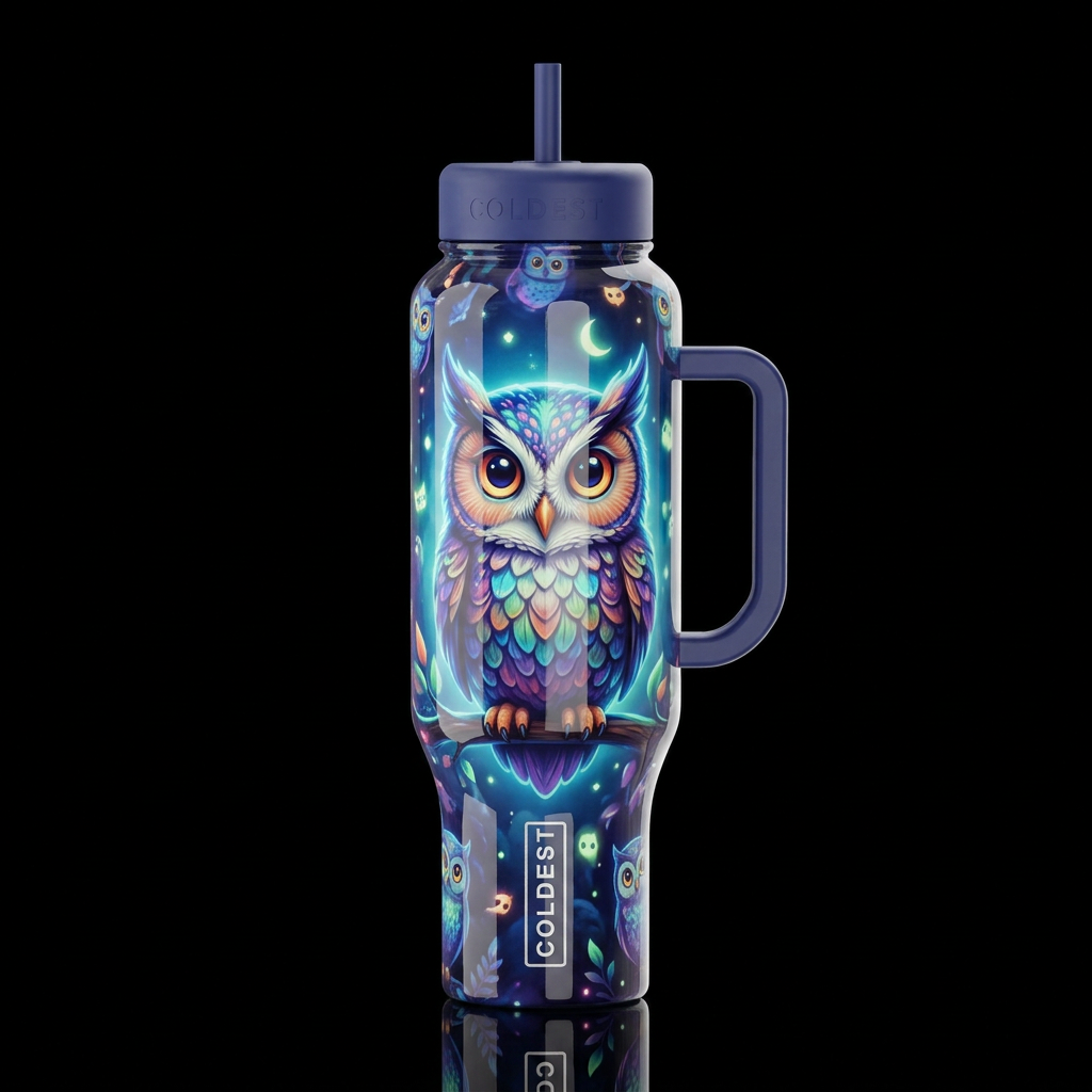 glossy, glowie, trompe-l'œil, beautiferous, dreamy... water bottle design