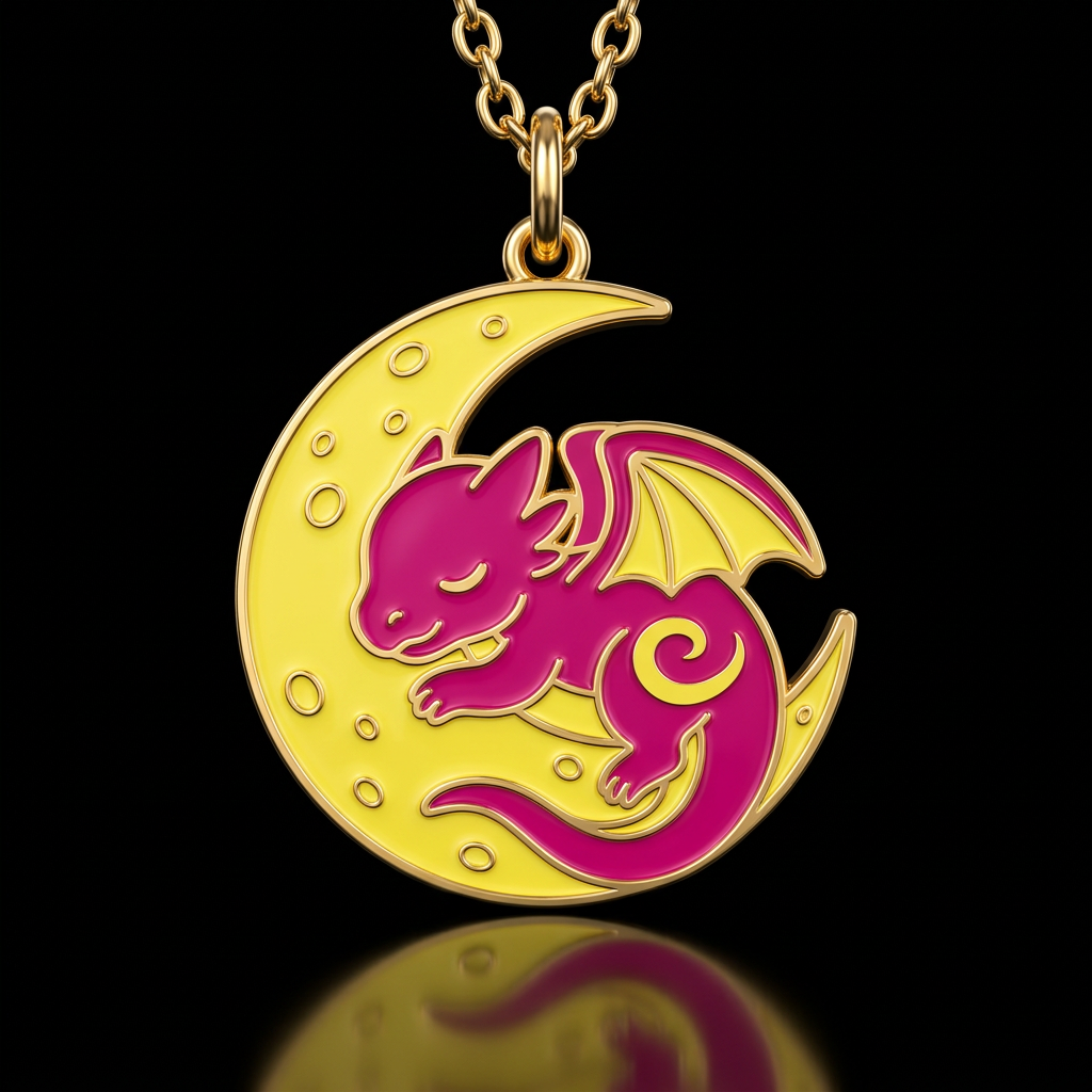 Crescent dragon water bottle design