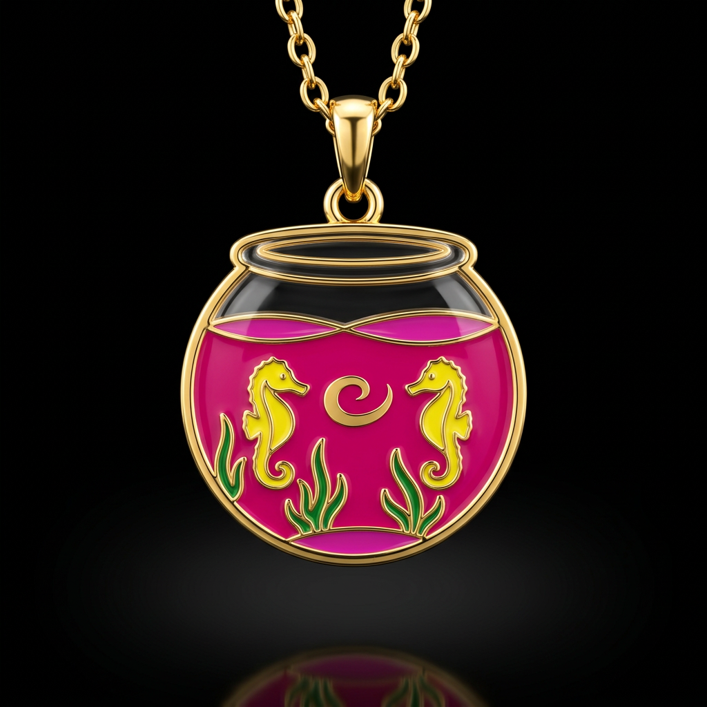 Pink lemonade seahorses water bottle design