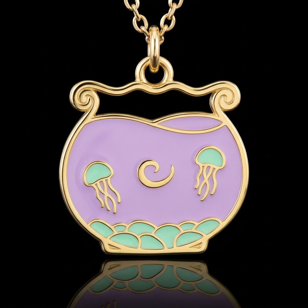 Pastel jellyfish bowl water bottle design