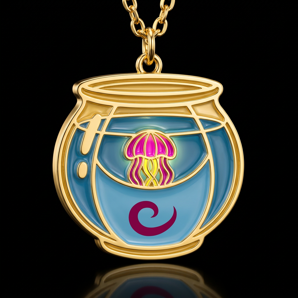 Single glowie jellyfish bowl water bottle design