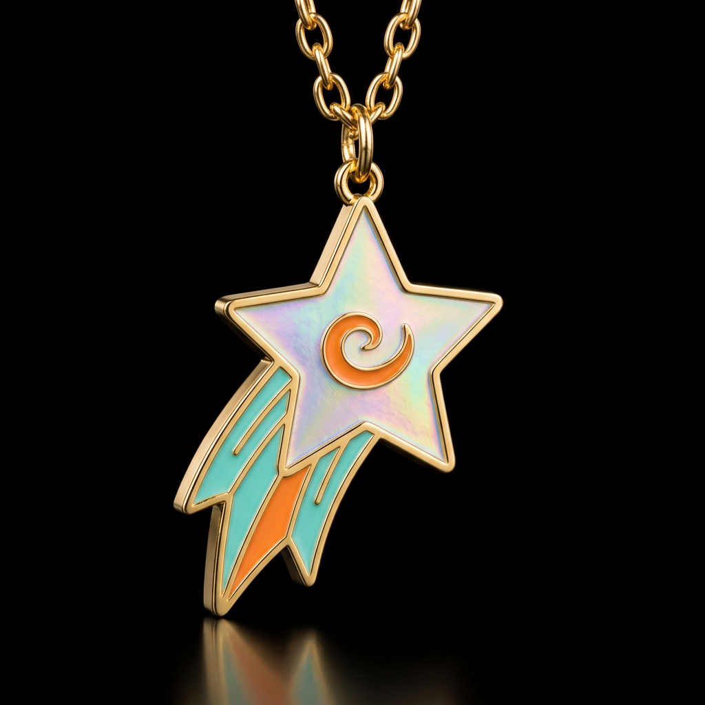 Iridescent star water bottle design
