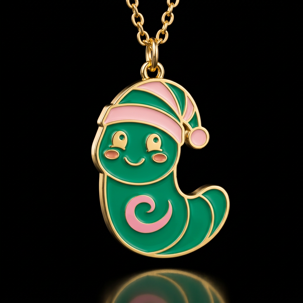 Sleepy glow worm water bottle design
