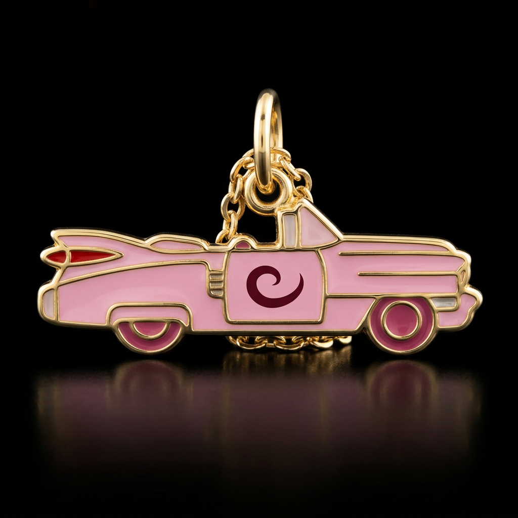 Pink Cadillac water bottle design