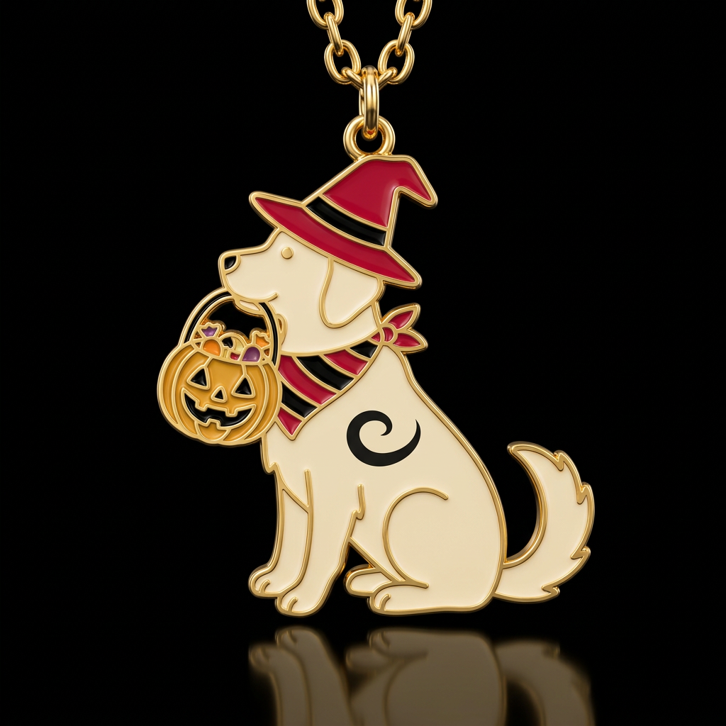 Trick or treat doggy water bottle design