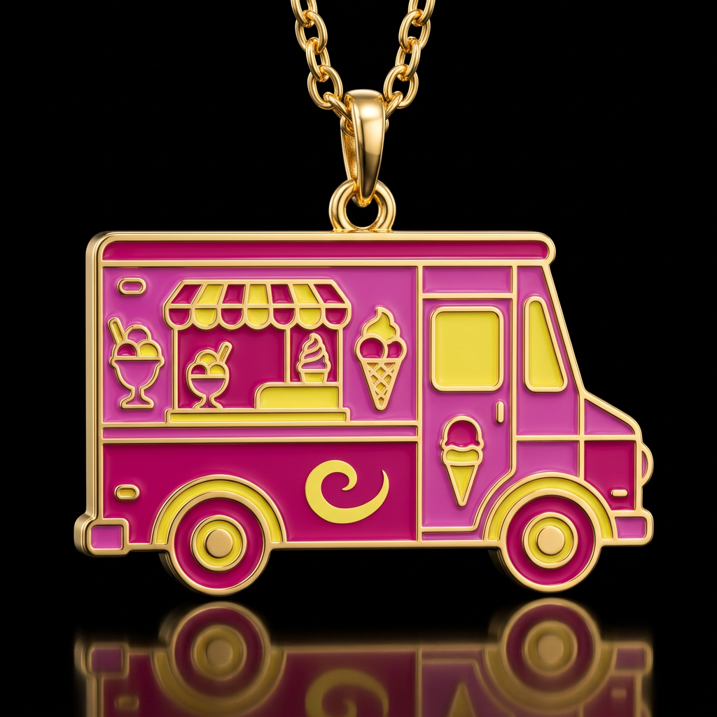 Ice cream truck water bottle design