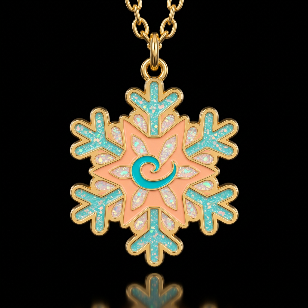 Snowflake water bottle design