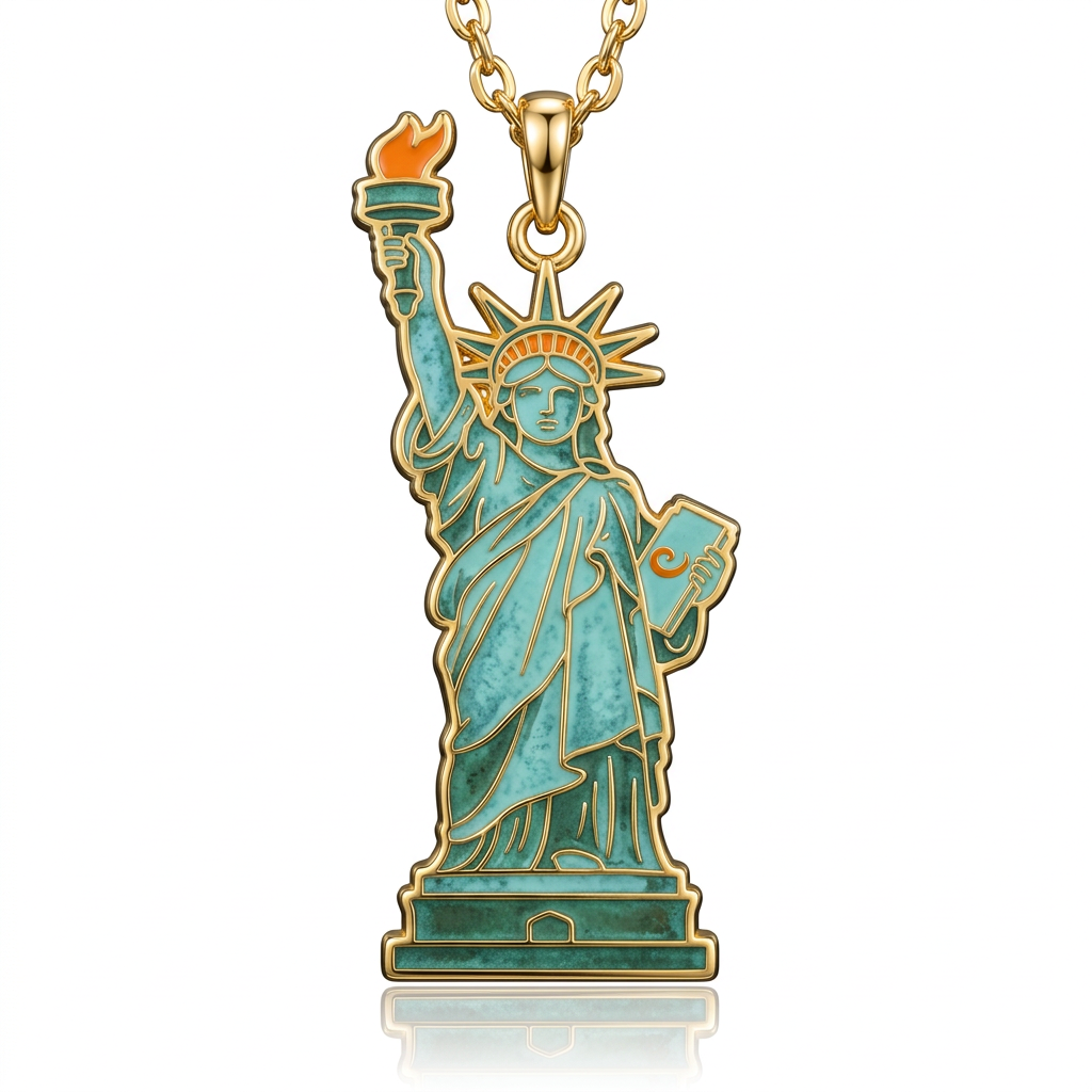 Lady Liberty water bottle design