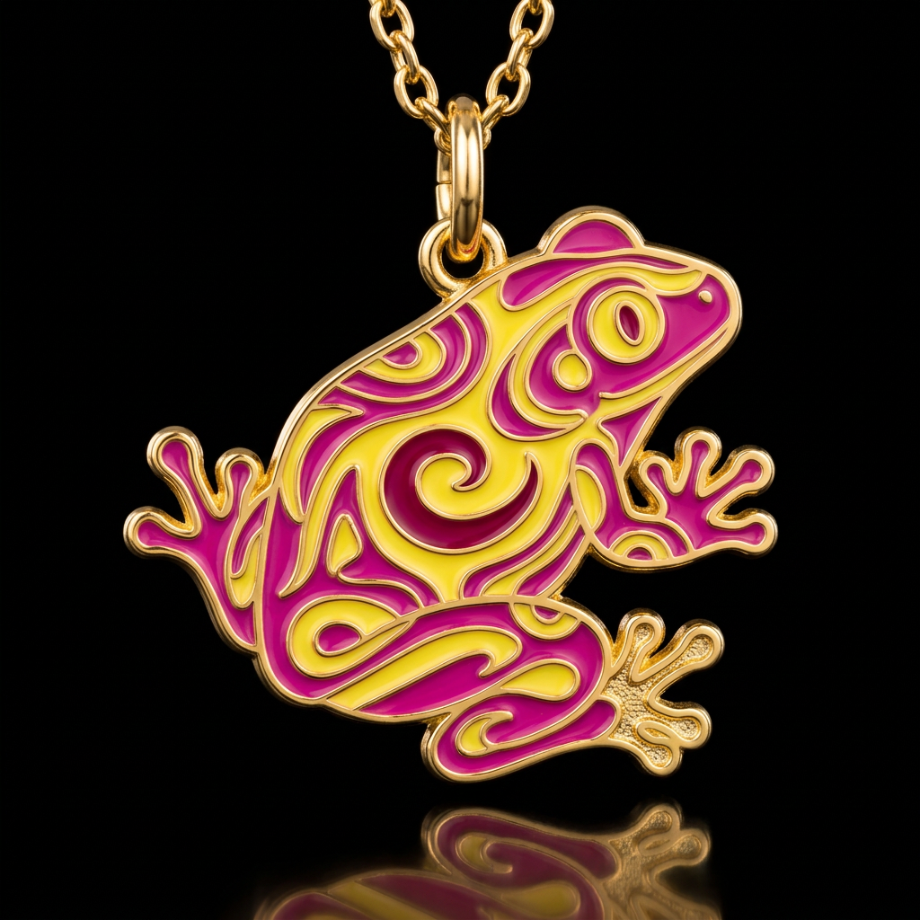 Psychedelic froggie water bottle design