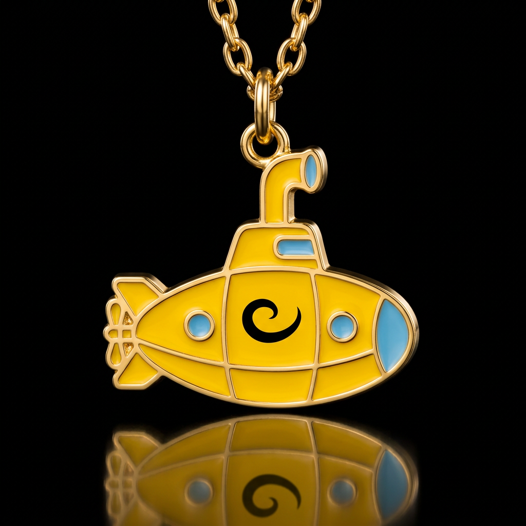 Yellow submarine water bottle design