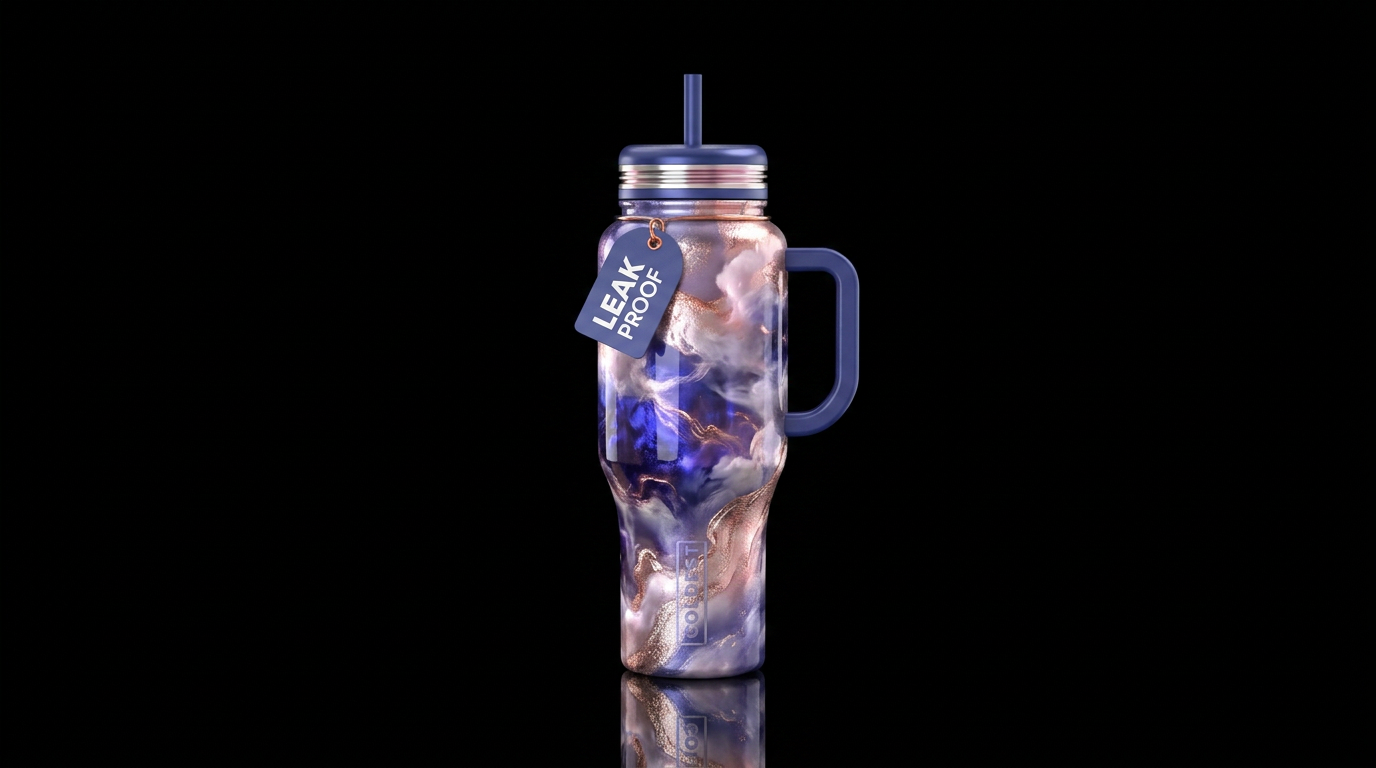 Blue purple tanzanite gold pink champagne copper s... water bottle design