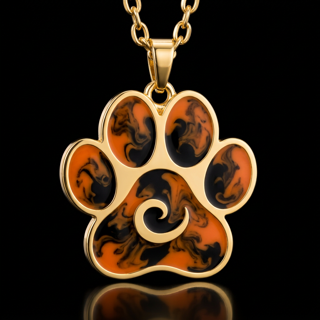 Paw print water bottle design