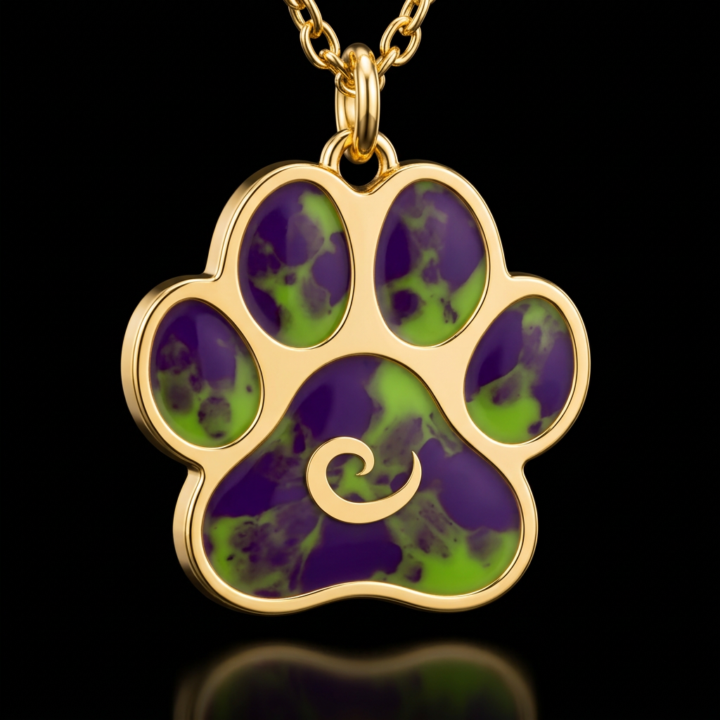 Paw prints water bottle design