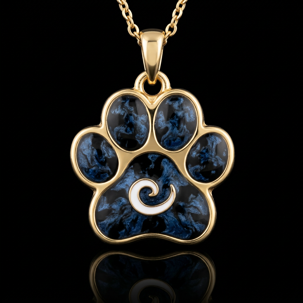 Blue paws water bottle design