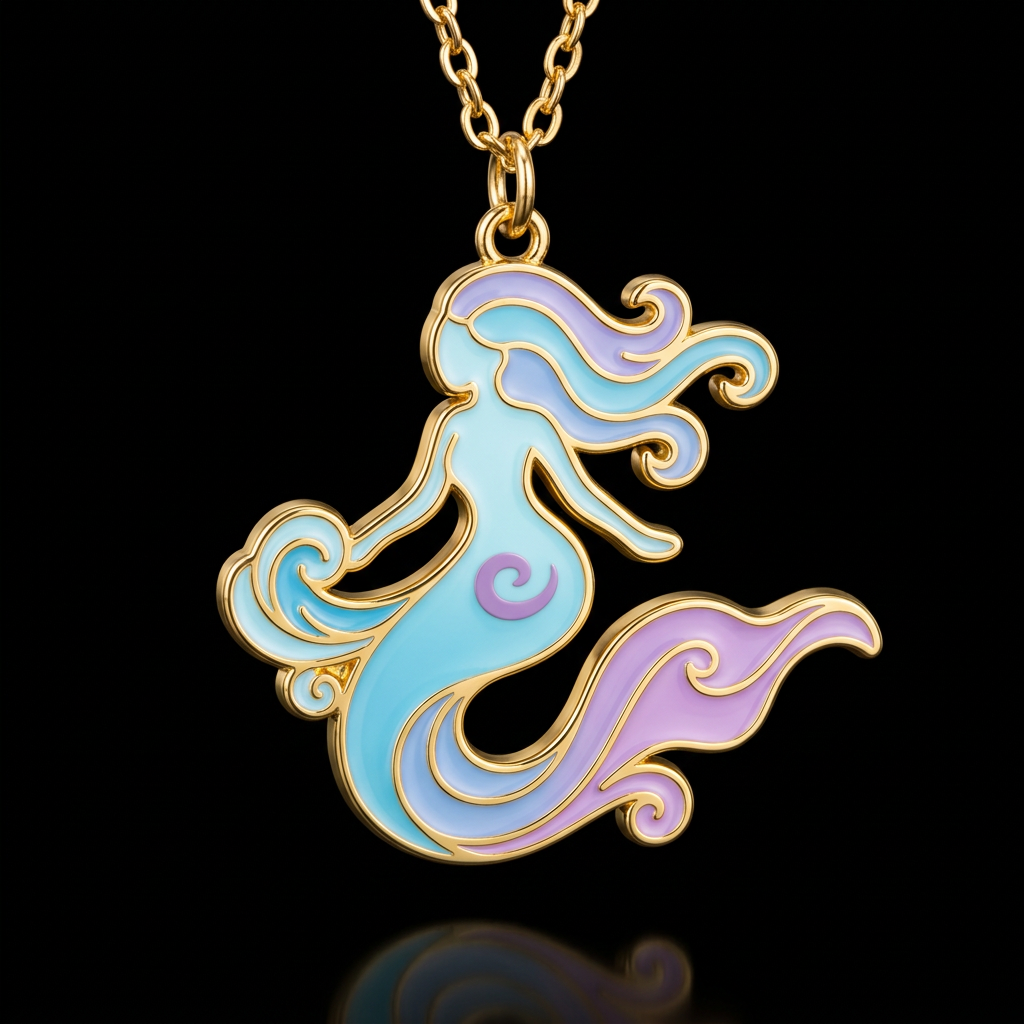 Mermaid water bottle design