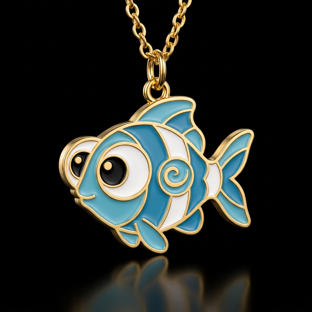 Striped fish water bottle design