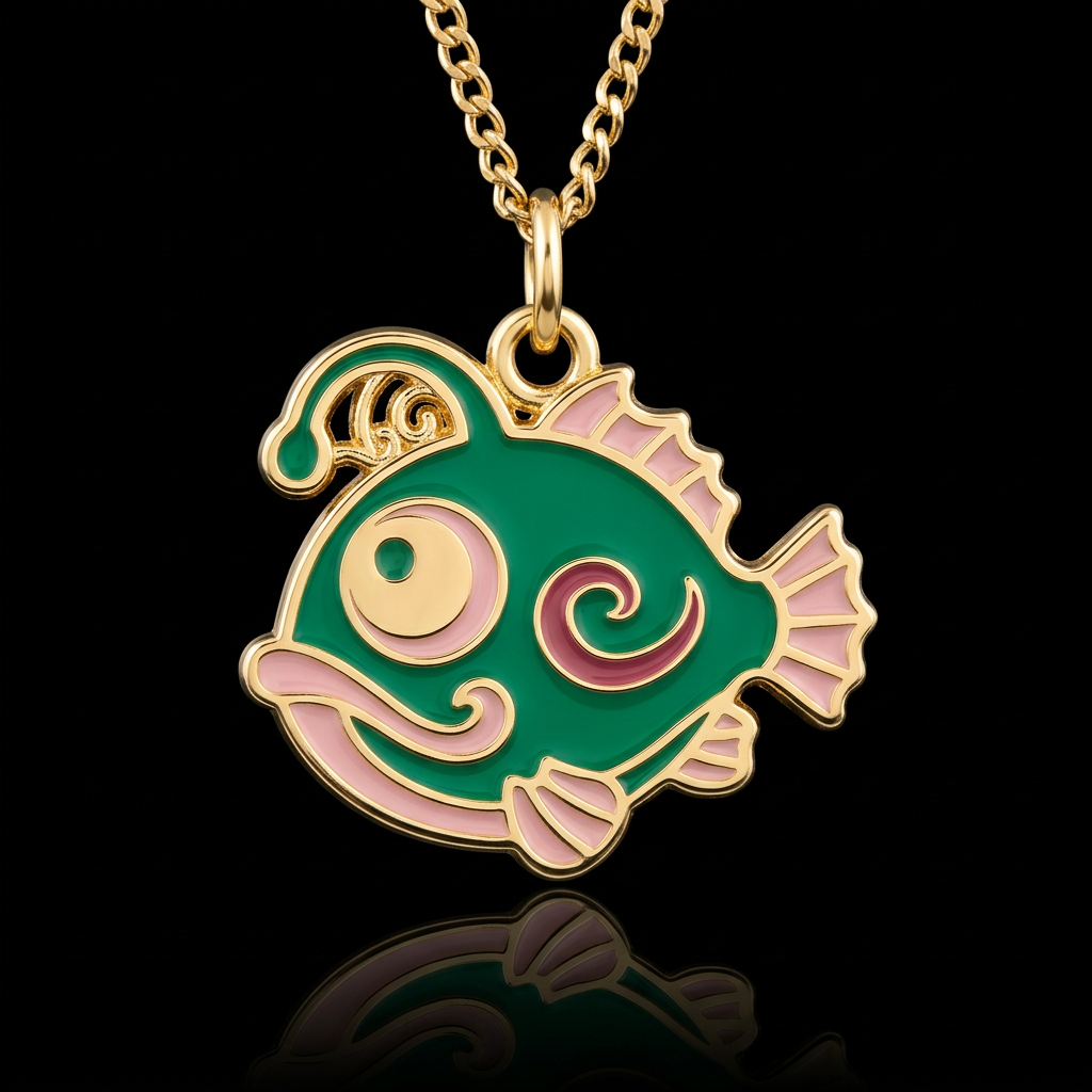 Green angler water bottle design