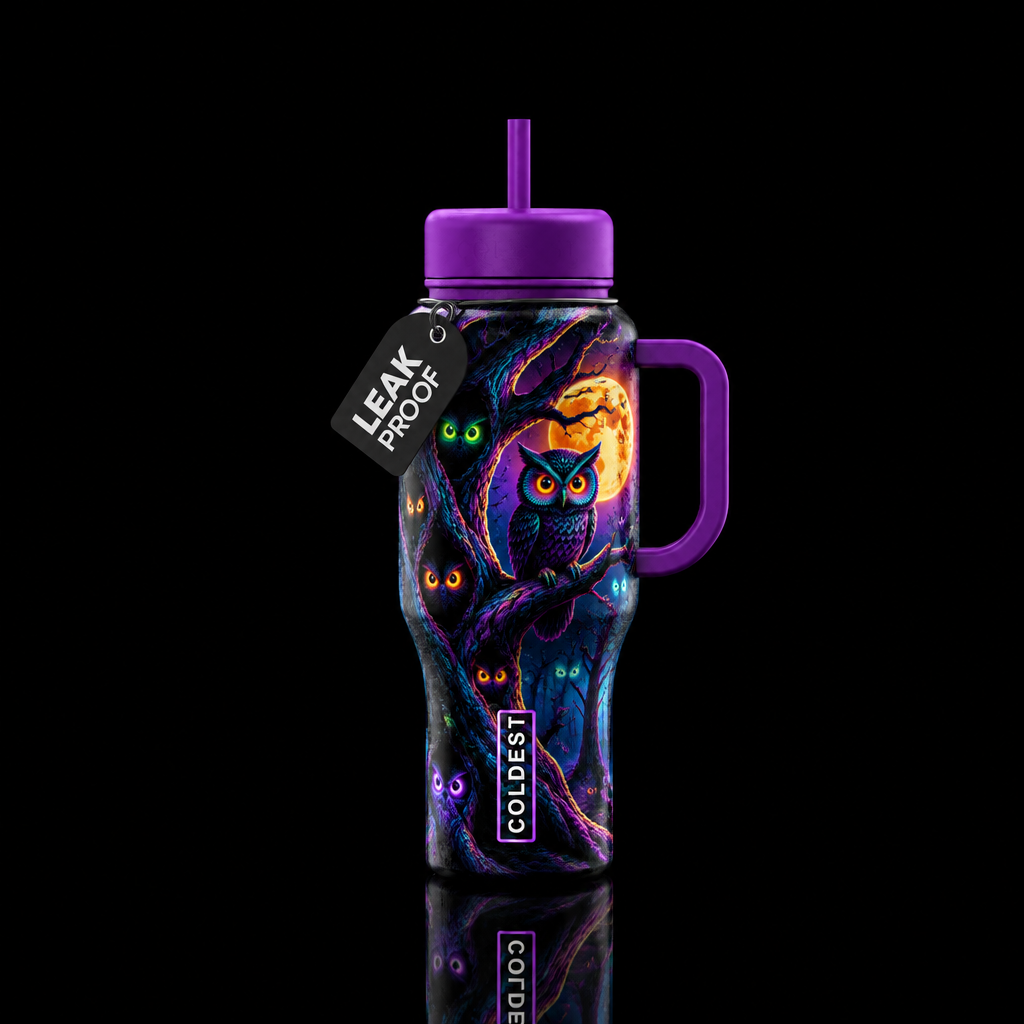 Hoot glow water bottle design