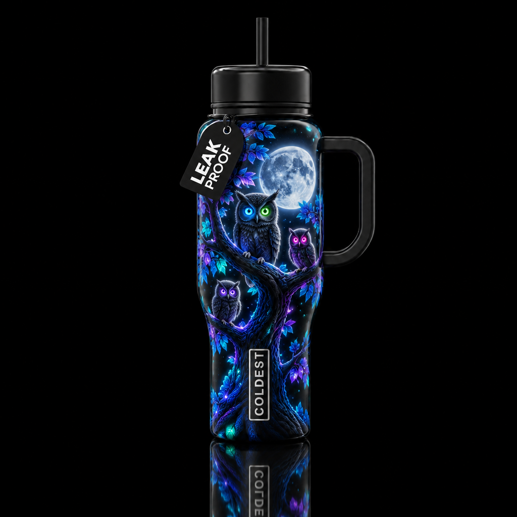 Hoot n glow too water bottle design