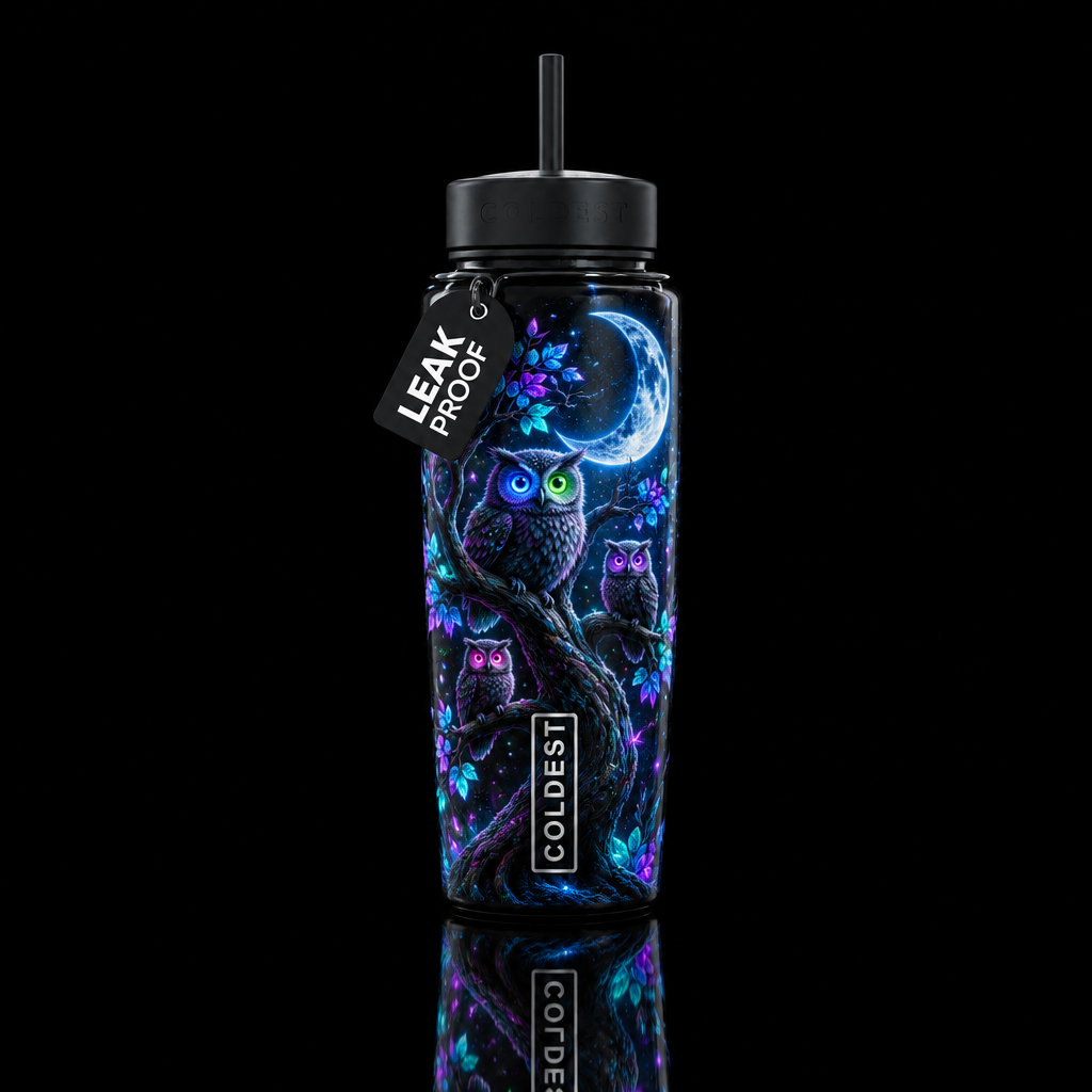 Pudgy hoot water bottle design