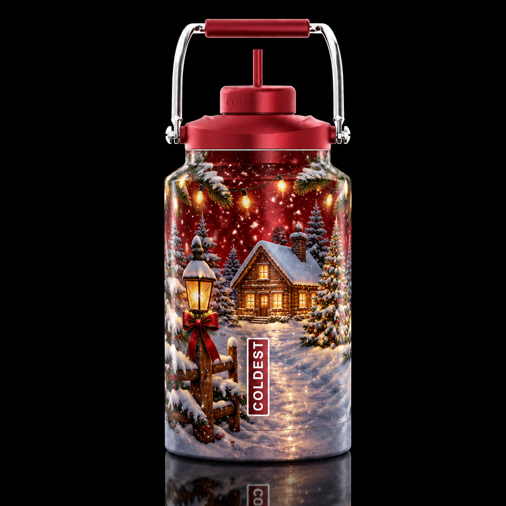 Christmas beauty water bottle design