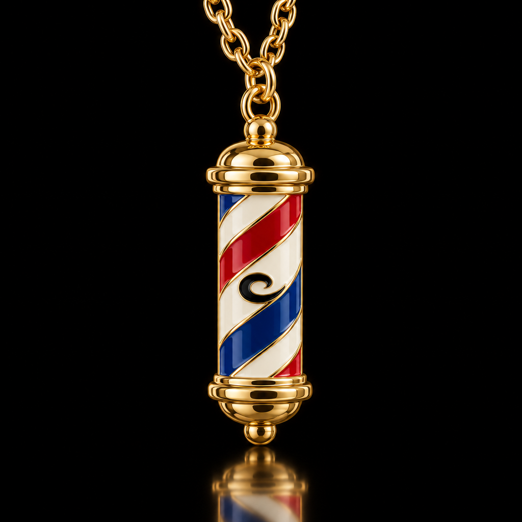 The Barber Shop water bottle design