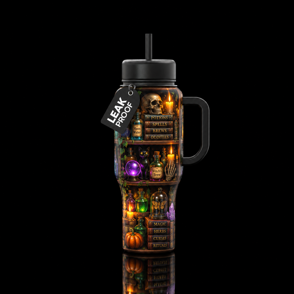 Shelf of oddities water bottle design