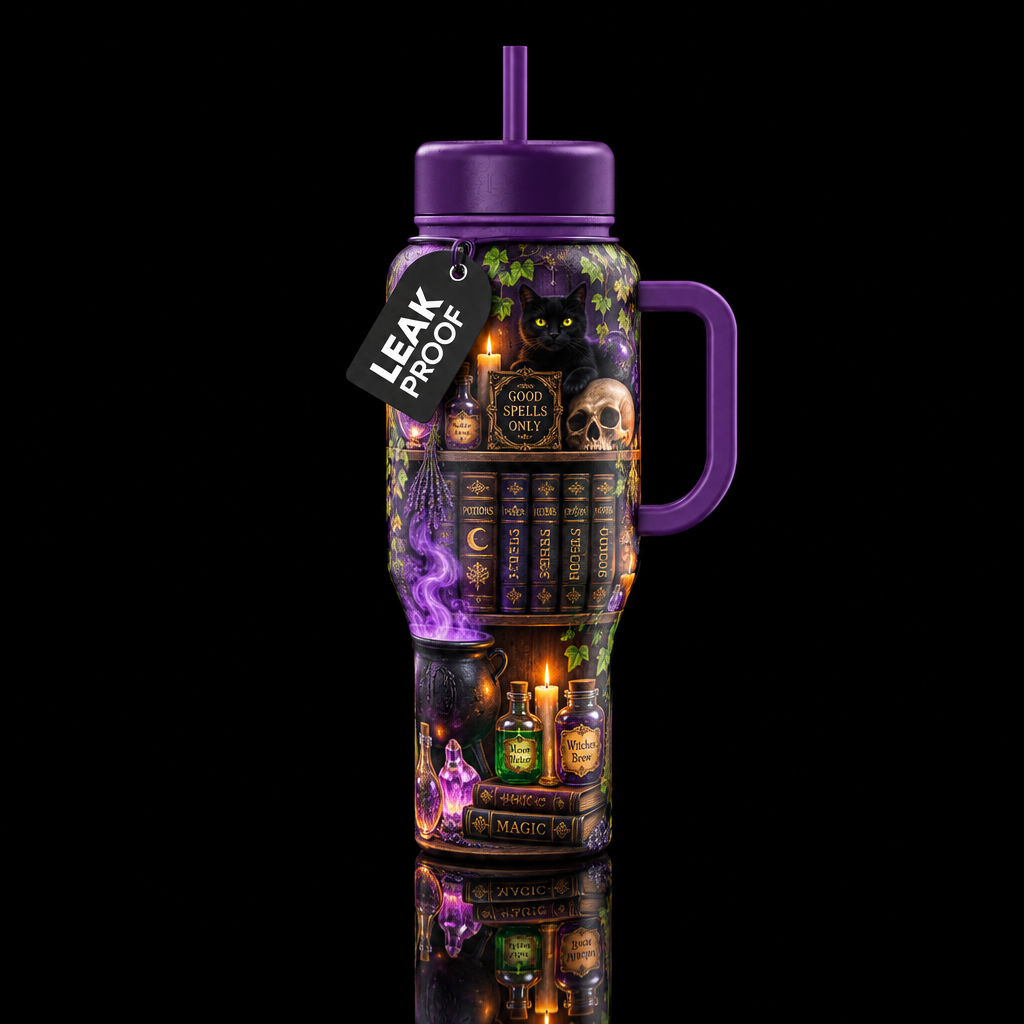 Witches cupboard water bottle design