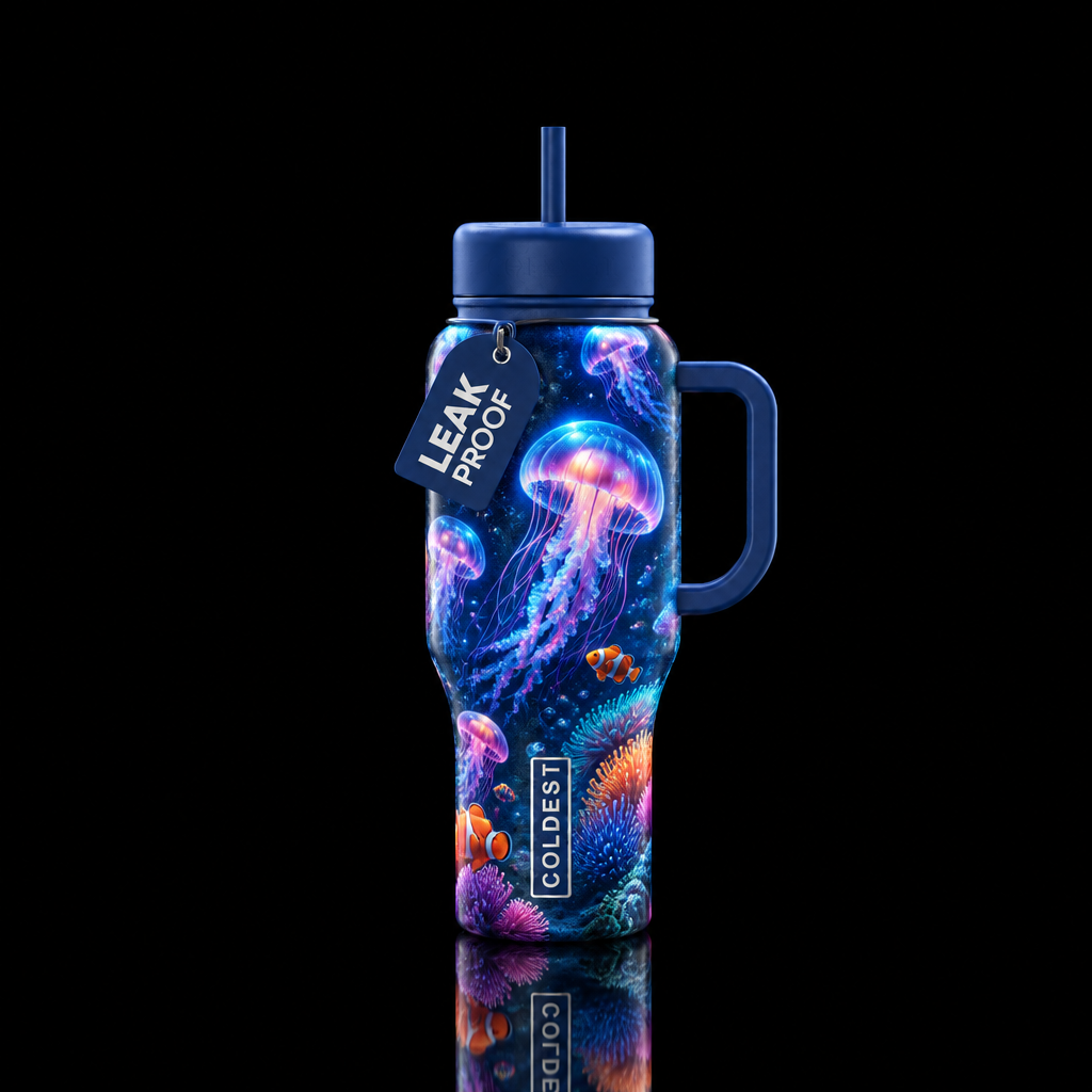 Undersea magic water bottle design
