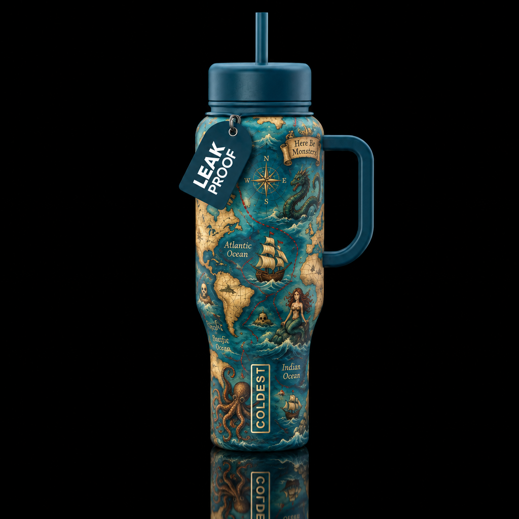 Where the monsters are water bottle design