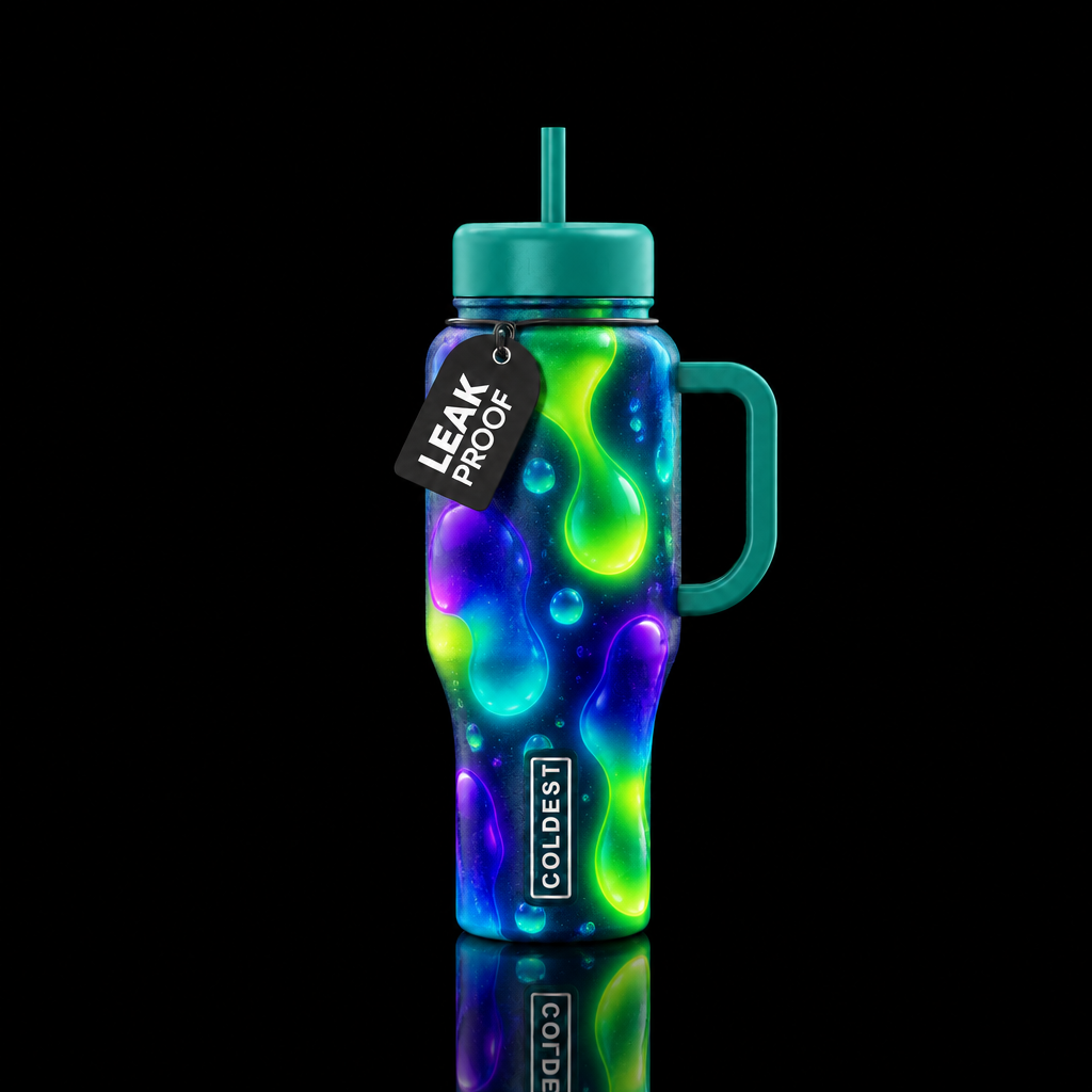 Glowie Lava lamp water bottle design