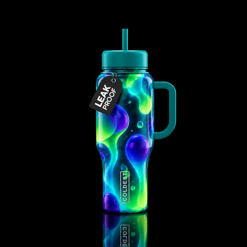 Glowie Lava lamp water bottle design