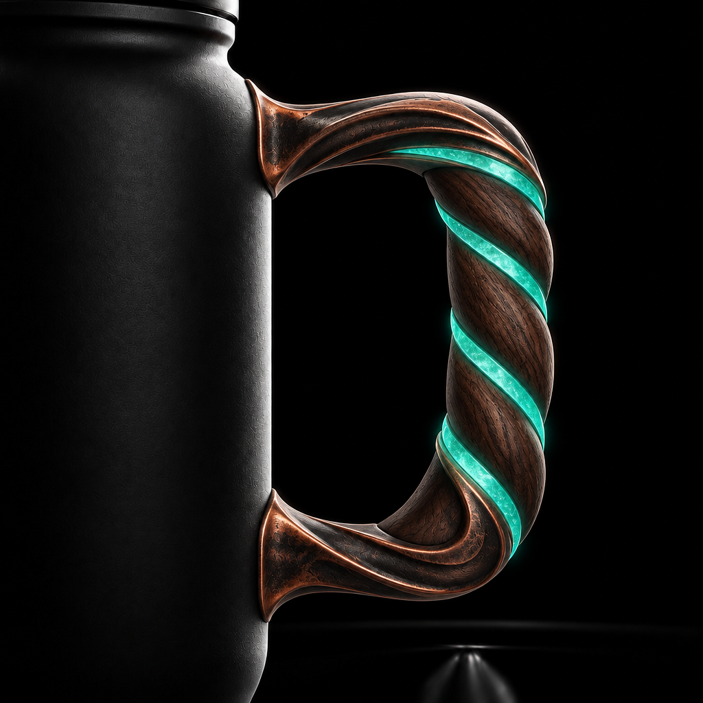 Twisted glowie water bottle design