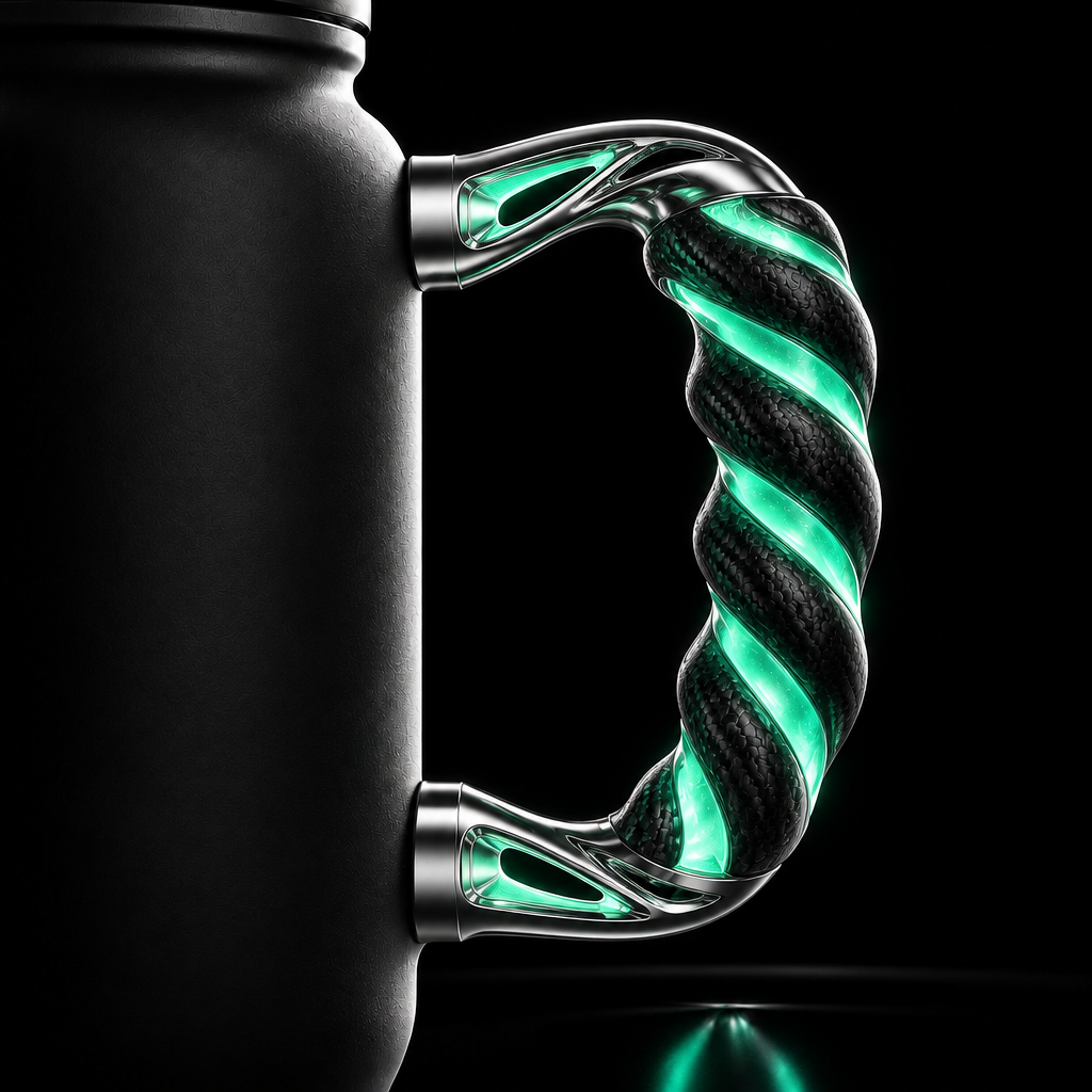 Twistie glow water bottle design