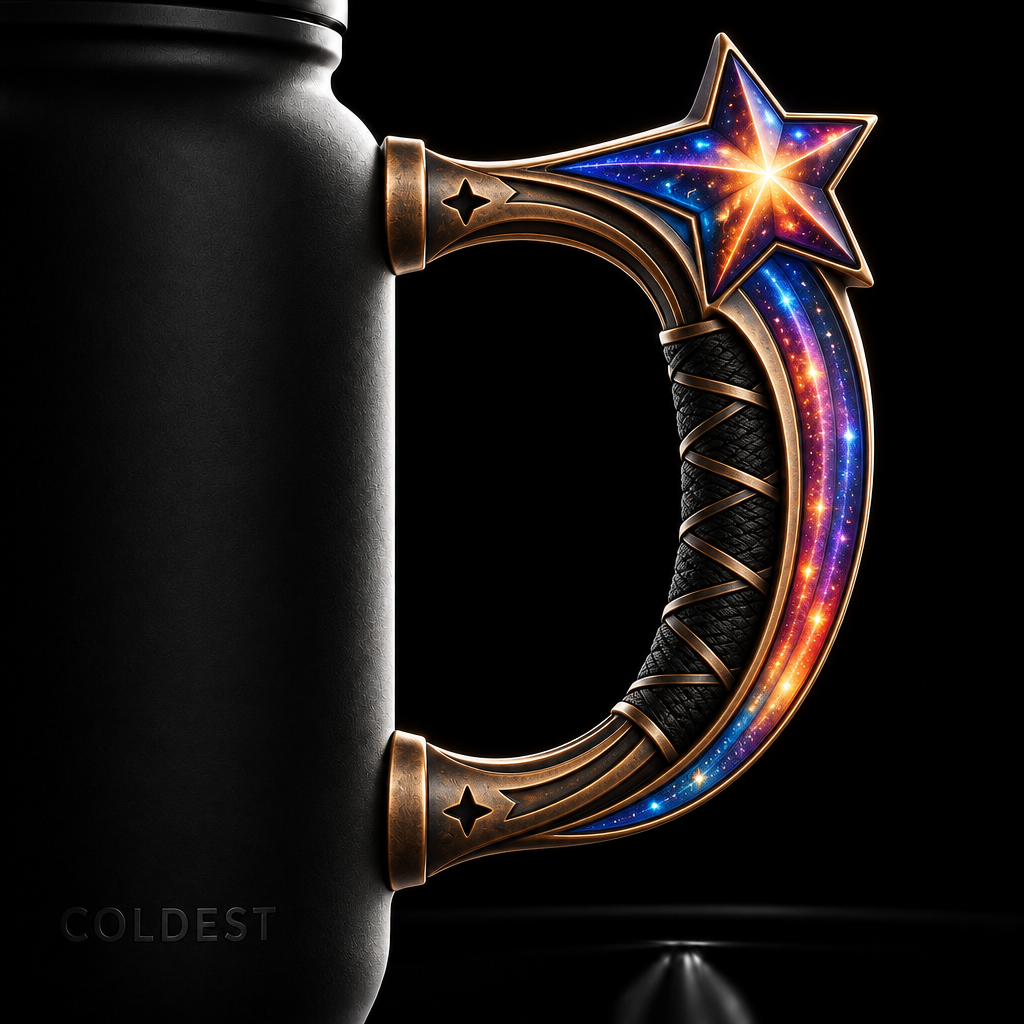Shooting star water bottle design