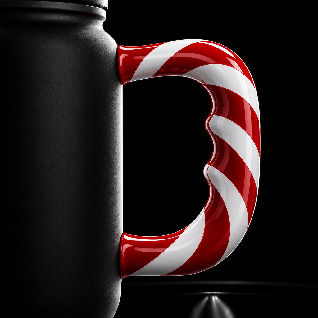 Candy cane water bottle design