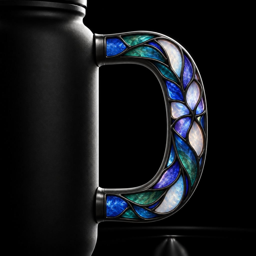 Stained glass water bottle design