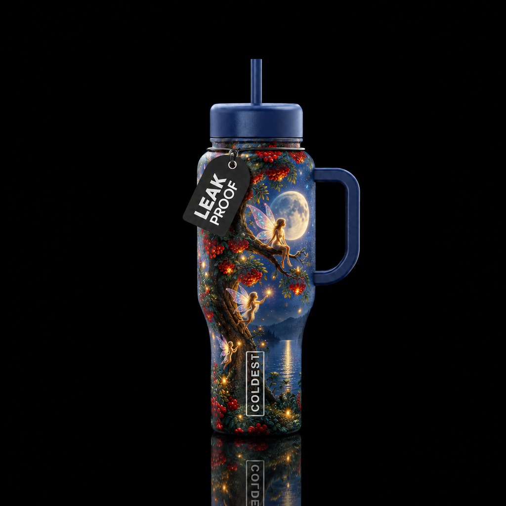 Rowan berries water bottle design
