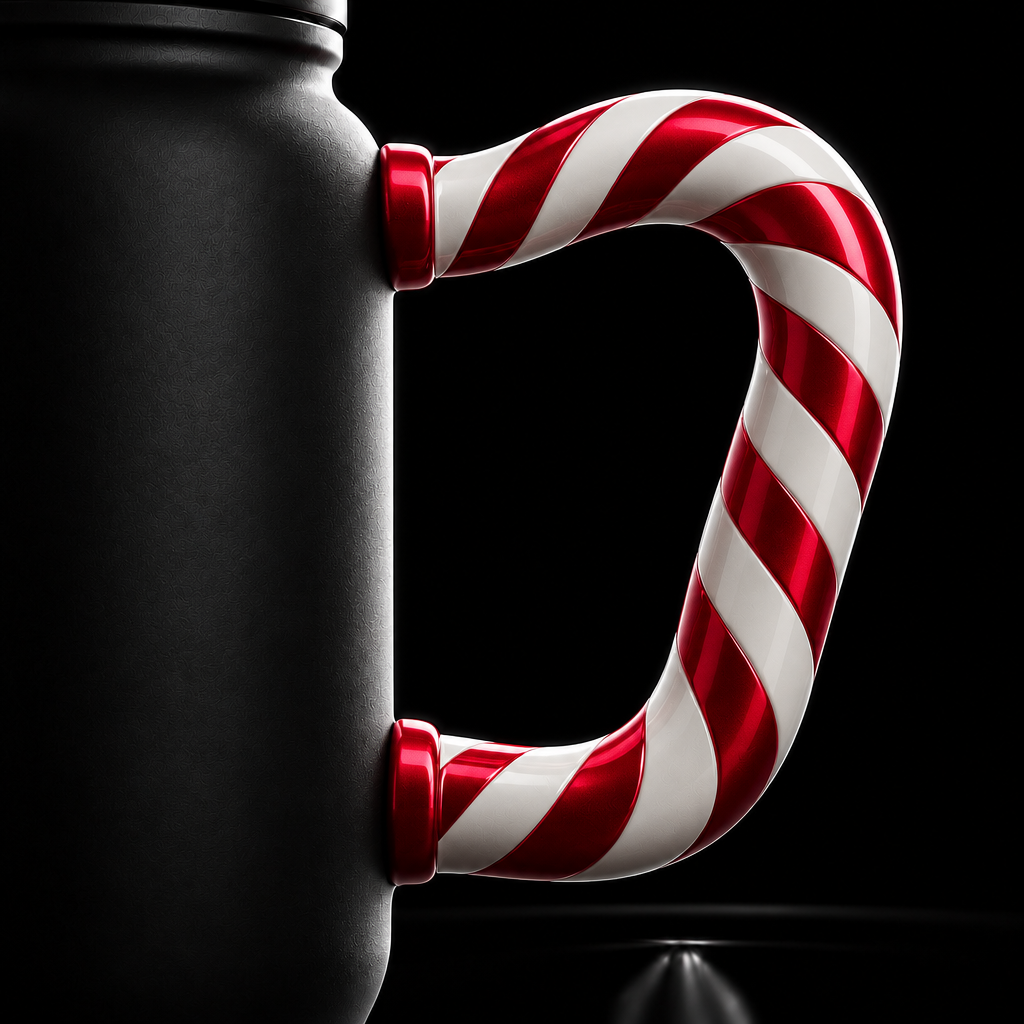 Candy cane water bottle design