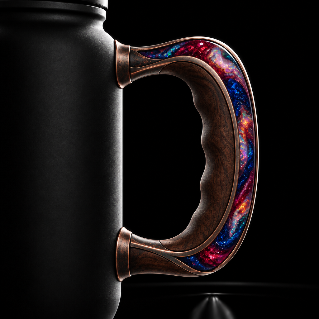 Patriotic swirl water bottle design