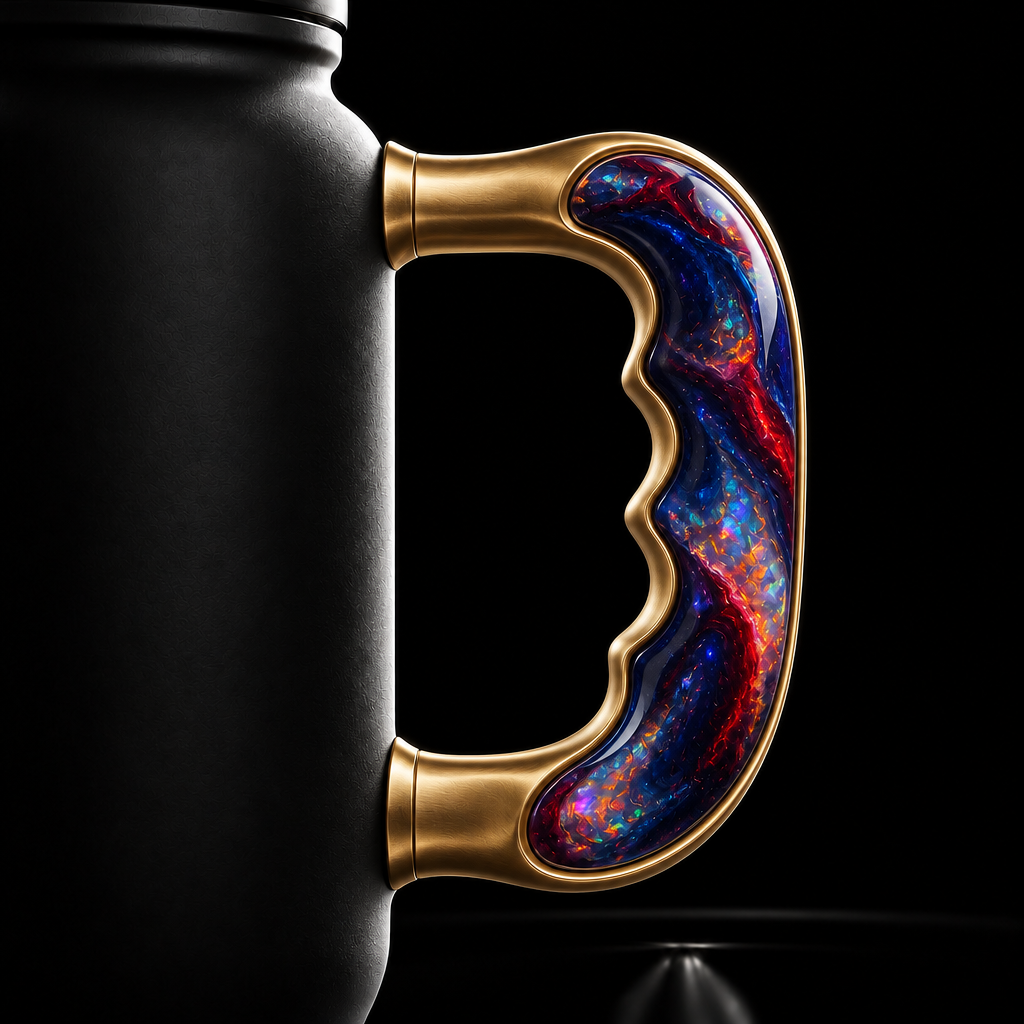 Patriotic opal water bottle design